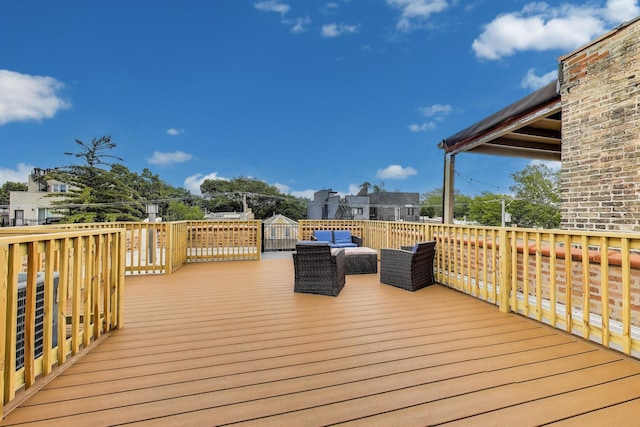 847 N Damen Ave Unit 2R, Chicago, IL 60622 - wooden deck featuring an outdoor living space