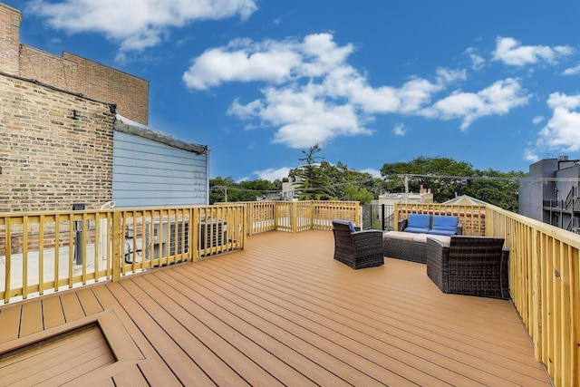 847 N Damen Ave Unit 2R, Chicago, IL 60622 - deck with an outdoor living space