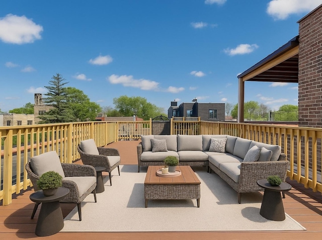 847 N Damen Ave Unit 2R, Chicago, IL 60622 - deck featuring an outdoor hangout area