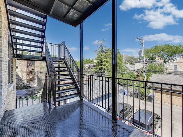 847 N Damen Ave Unit 2R, Chicago, IL 60622 - balcony with stairway