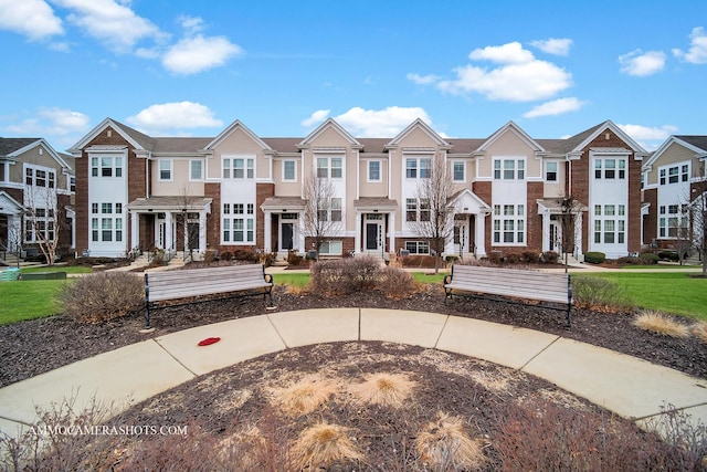 863 Lewisburg Ln, Aurora, IL 60504 - view of property featuring a residential view and brick siding