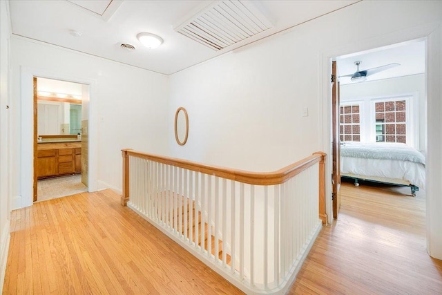 408 W Iowa St, Urbana, IL 61801 - hall with an upstairs landing and light wood-type flooring