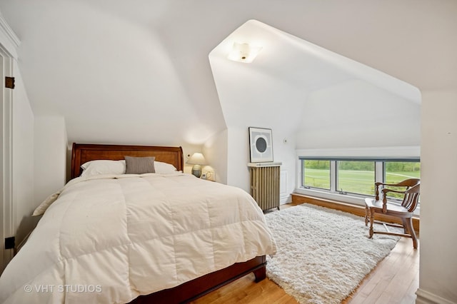 1431 Noyes St, Evanston, IL 60201 - bedroom with wood finished floors and high vaulted ceiling