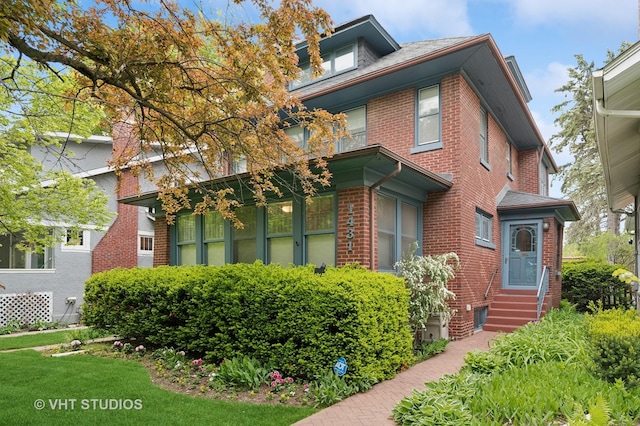 1431 Noyes St, Evanston, IL 60201 - view of home's exterior with brick siding and entry steps