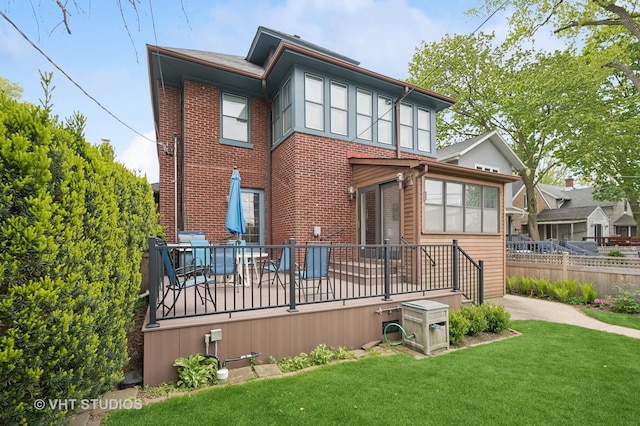 1431 Noyes St, Evanston, IL 60201 - rear view of property with brick siding