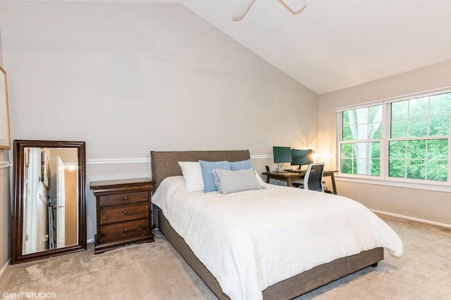 30W012 Laurel Ct, Warrenville, IL 60555 - bedroom featuring carpet floors, baseboards, ceiling fan, an office area, and high vaulted ceiling