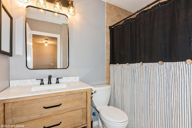 30W012 Laurel Ct, Warrenville, IL 60555 - bathroom with toilet, vanity, and curtained shower