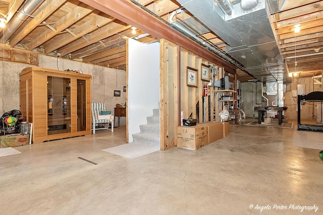 8720 Galleria Ct, Spring Grove, IL 60081 - unfinished below grade area featuring stairway