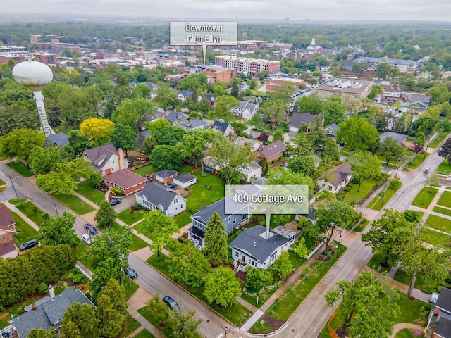 409 Cottage Ave, Glen Ellyn, IL 60137 - aerial view of property and surrounding area