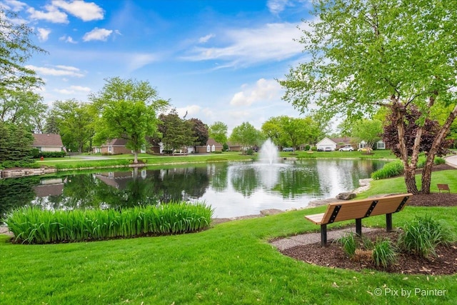 7 Hampton On Auburn Dr, Rolling Meadows, IL 60008 - surrounding community featuring a water view and a lawn