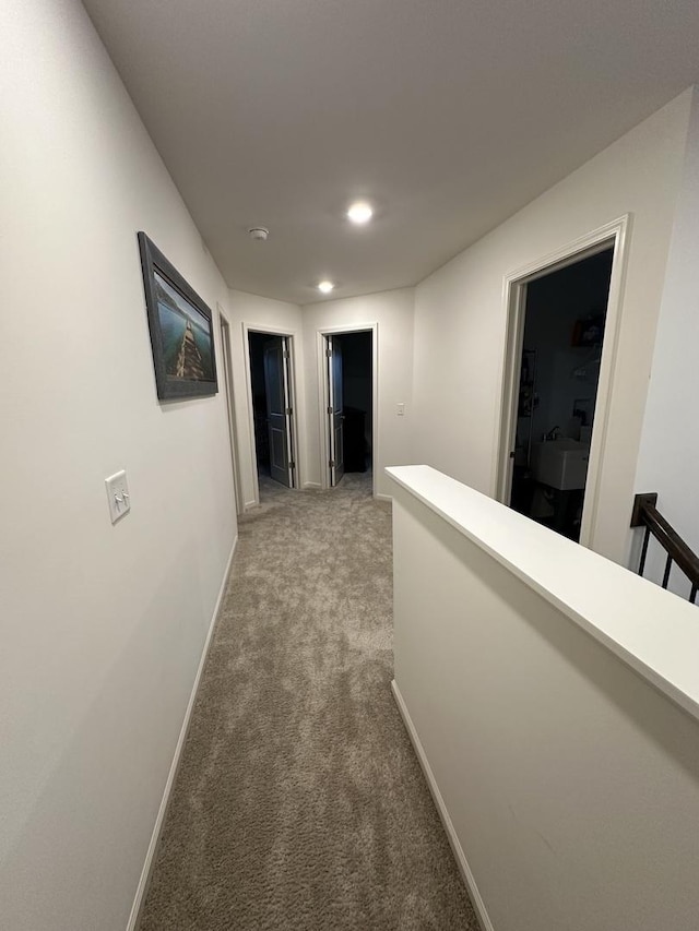 8506 Redbud Ct, Wonder Lake, IL 60097 - corridor featuring light carpet and recessed lighting