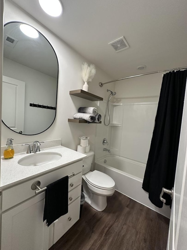 8506 Redbud Ct, Wonder Lake, IL 60097 - full bath with shower / bath combo, wood finished floors, and vanity