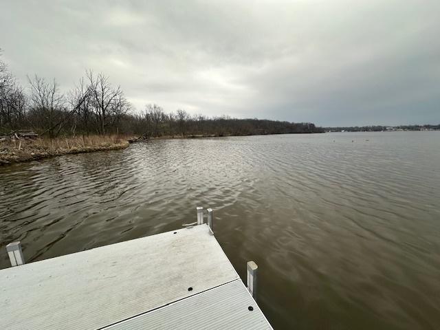 8506 Redbud Ct, Wonder Lake, IL 60097 - dock featuring a water view