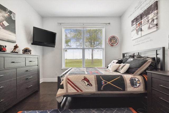 49 W Crabapple Ave, Cortland, IL 60112 - bedroom featuring baseboards and dark wood finished floors