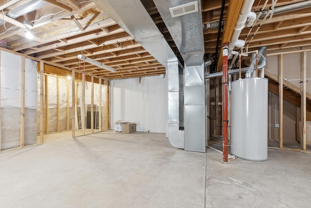 49 W Crabapple Ave, Cortland, IL 60112 - unfinished below grade area with water heater and heating unit