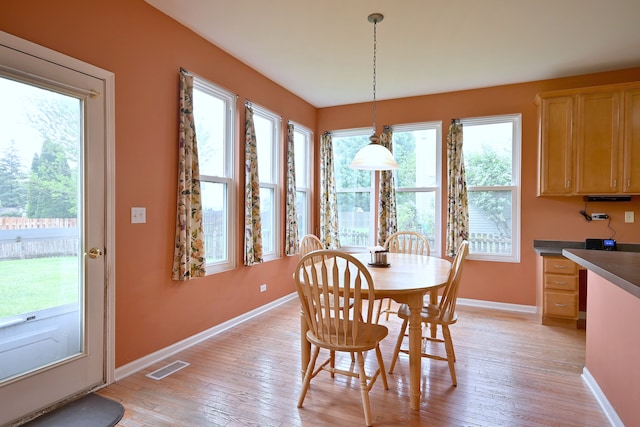 24316 W Bristol Ave, Plainfield, IL 60585 - dining space featuring baseboards and light wood-style flooring