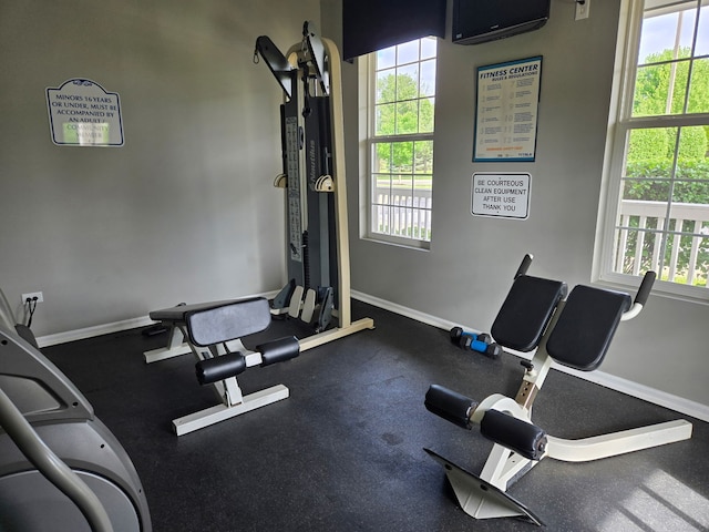 24316 W Bristol Ave, Plainfield, IL 60585 - exercise area featuring baseboards