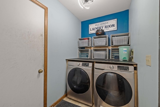 57 Huntcliff Ct, Fox River Grove, IL 60021 - clothes washing area with washer and dryer