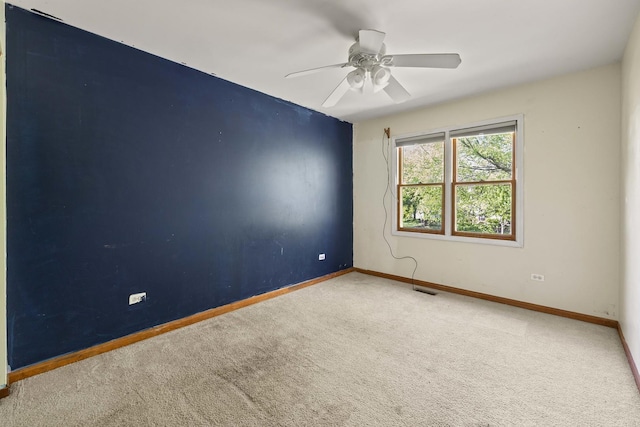 57 Huntcliff Ct, Fox River Grove, IL 60021 - unfurnished room featuring carpet flooring, baseboards, and a ceiling fan