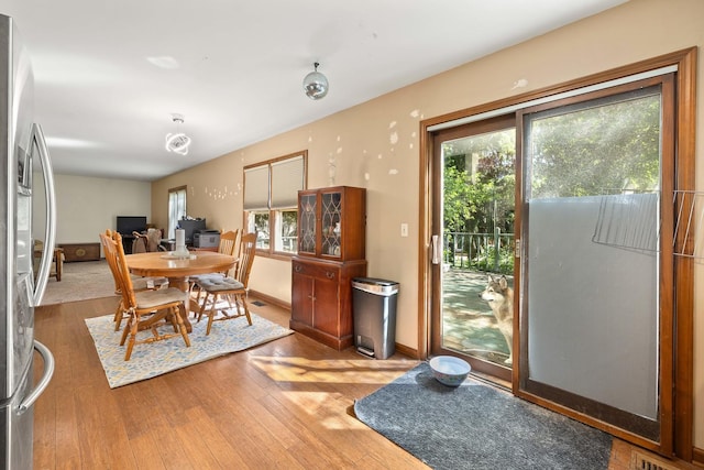 57 Huntcliff Ct, Fox River Grove, IL 60021 - dining space featuring hardwood / wood-style floors and baseboards
