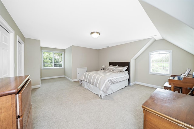 21359 Saddle Ln, Mokena, IL 60448 - bedroom featuring light colored carpet, baseboards, and vaulted ceiling