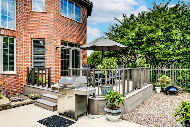 21359 Saddle Ln, Mokena, IL 60448 - view of patio / terrace featuring area for grilling, outdoor dining area, and fence