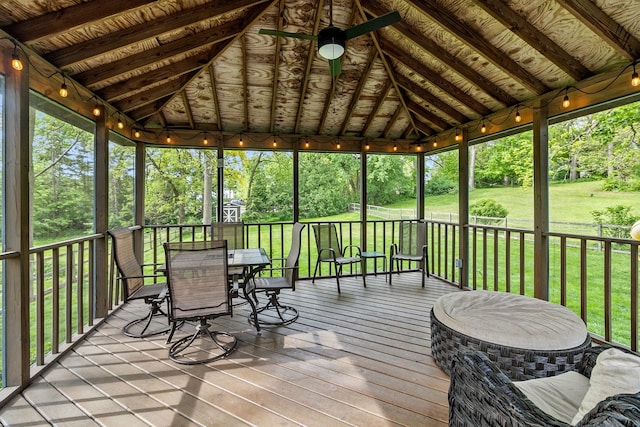 525 W Jackson St, Woodstock, IL 60098 - deck featuring outdoor dining space, a gazebo, a yard, and view of scattered trees