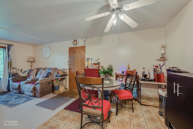3931 W 104th St Unit 3A, Chicago, IL 60655 - dining space with a ceiling fan