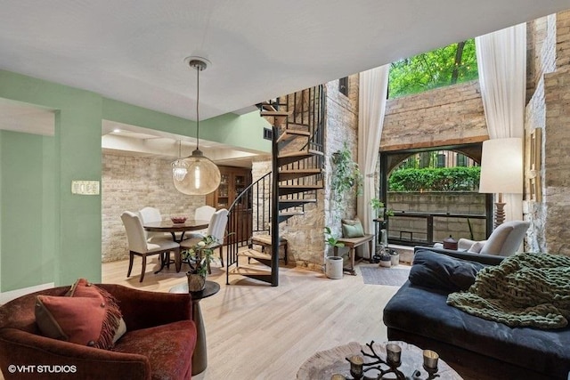 540 W Belden Ave Unit 1A, Chicago, IL 60614 - living room with stairway and wood finished floors