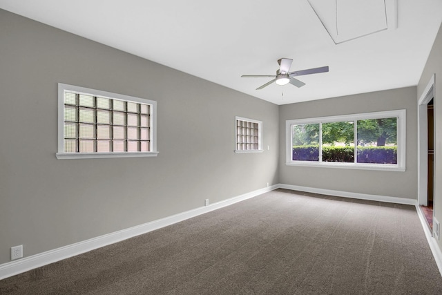 805 Grand Blvd, Joliet, IL 60436 - carpeted spare room with ceiling fan and baseboards