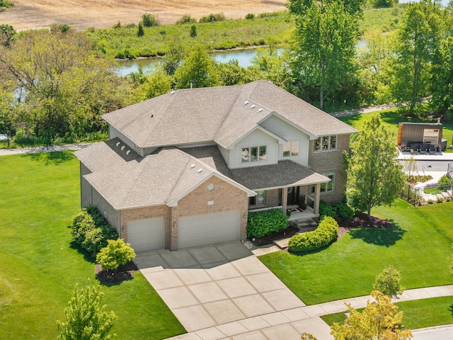 22709 Stanford Dr, Frankfort, IL 60423 - view from above of property with a large body of water