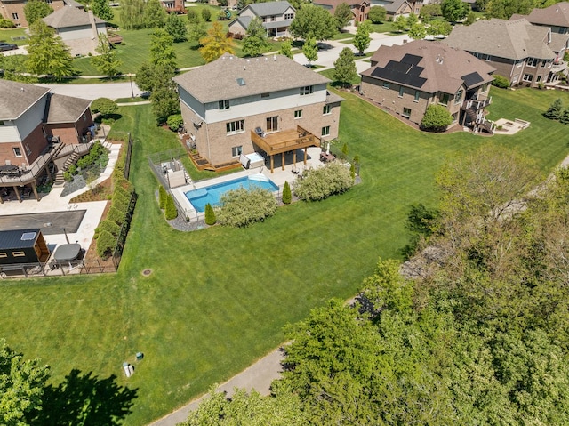 22709 Stanford Dr, Frankfort, IL 60423 - aerial view of residential area featuring a pool area