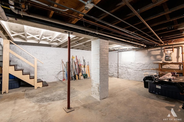 11333 S Langley Ave, Chicago, IL 60628 - unfinished below grade area with gas meter and stairs