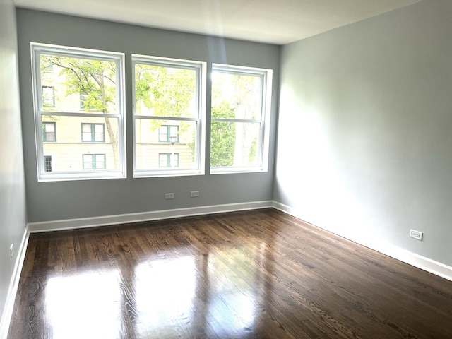9109 Lamon Ave Unit 2N, Skokie, IL 60077 - spare room featuring plenty of natural light, dark wood finished floors, and baseboards
