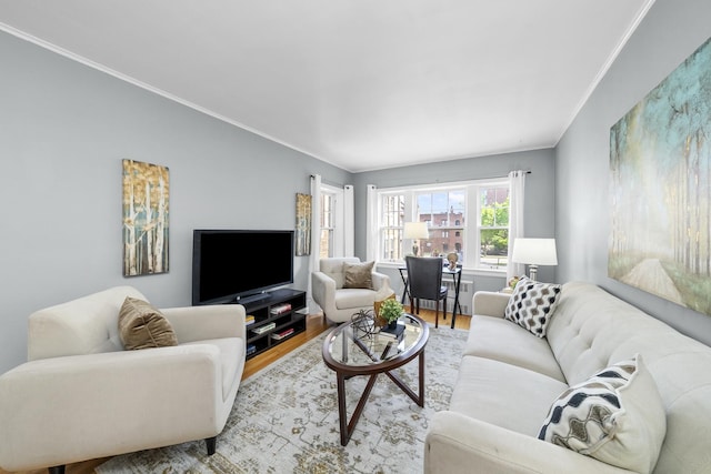 213 N Marion St Unit 2D, Oak Park, IL 60302 - living area with wood finished floors and crown molding