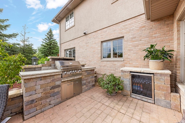 13187 Briar Patch Ln, Lemont, IL 60439 - view of patio / terrace with wine cooler