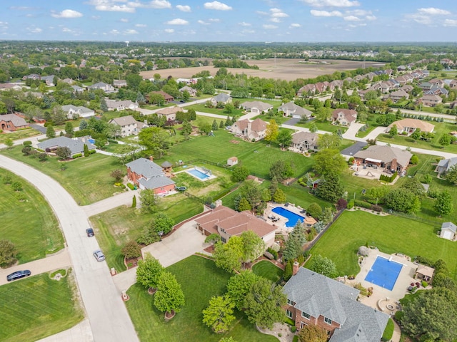 13187 Briar Patch Ln, Lemont, IL 60439 - aerial view of property's location featuring a pool area and nearby suburban area