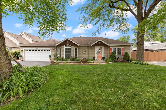 7814 W 87th St, Justice, IL 60458 - ranch-style house featuring a garage, concrete driveway, and a shingled roof