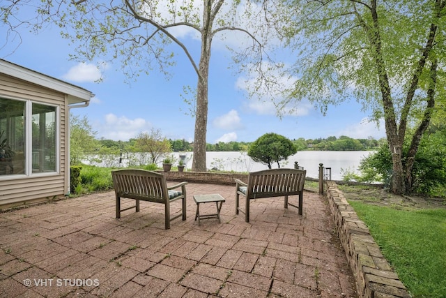 145 W Lake Shore Dr, Tower Lakes, IL 60010 - view of patio featuring a water view
