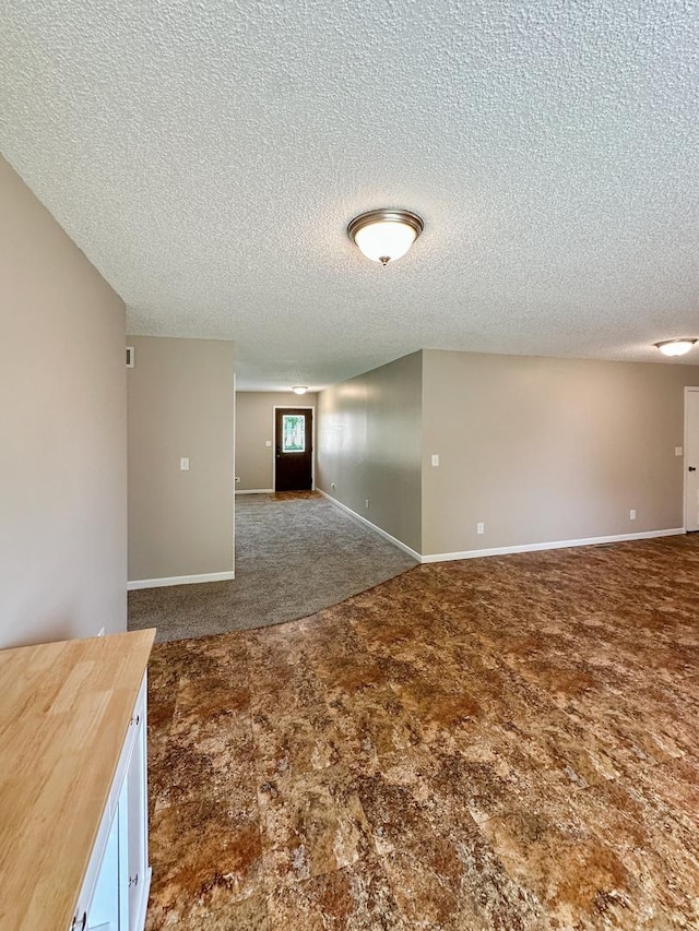 5411 S Brookstone Dr, Rochelle, IL 61068 - carpeted empty room featuring a textured ceiling and baseboards