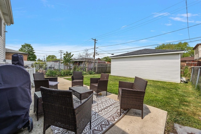 view of patio with area for grilling