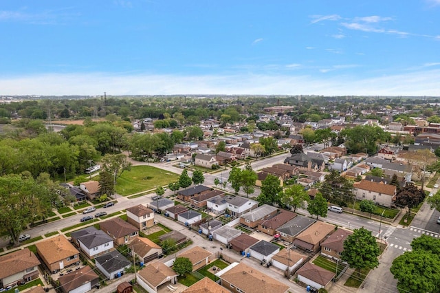 aerial view of residential area