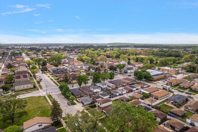 aerial view of residential area