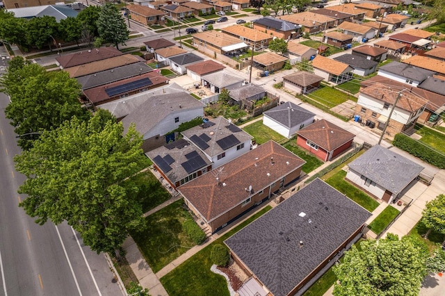 aerial view of residential area