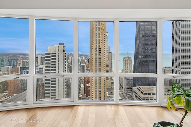 100 E Huron St Unit 4801, Chicago, IL 60611 - unfurnished sunroom with a city view and plenty of natural light