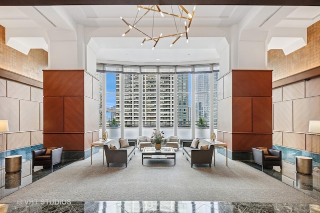 100 E Huron St Unit 4801, Chicago, IL 60611 - common area featuring floor to ceiling windows