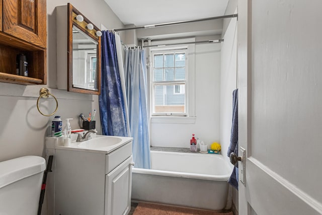 408 N Prairie St Unit 3, Champaign, IL 61820 - full bath with toilet, vanity, and shower / bath combination with curtain