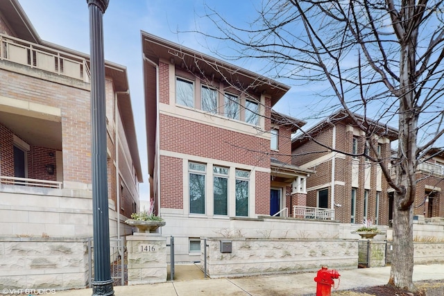 1416 S Emerald Ave, Chicago, IL 60607 - rear view of house with brick siding
