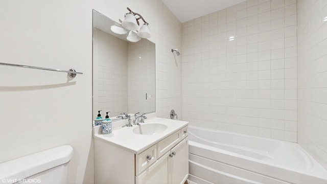 1416 S Emerald Ave, Chicago, IL 60607 - full bath featuring toilet, vanity, and shower / bath combination