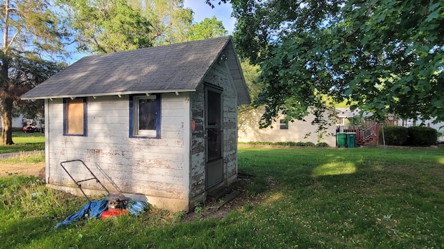 view of shed